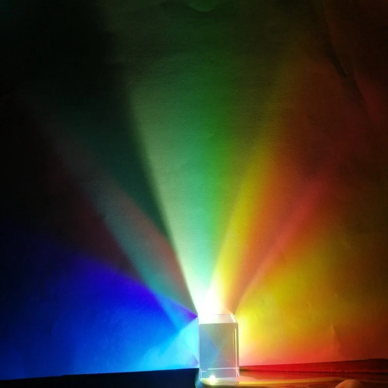 

12.7*12.7*12.7mm X-Cube Six-Sided Bright Light Cube Stained Glass Beam Splitting Prism Optical Experiment Instrument Optical Len