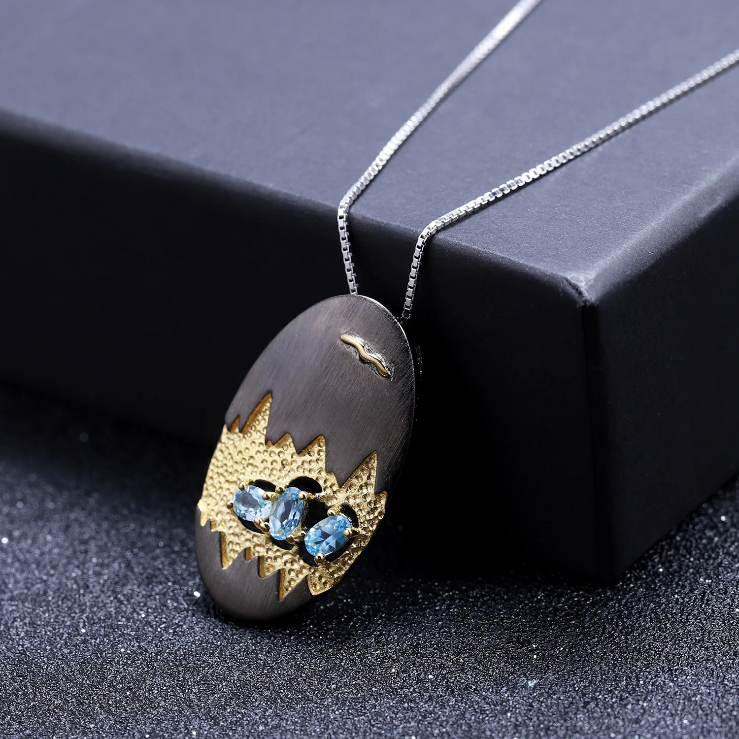 

Swiss natural blue earrings for women