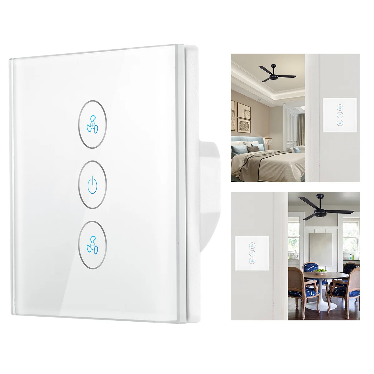 

Умный потолочный выключатель вентилятора с Wi-Fi и управлением скоростью