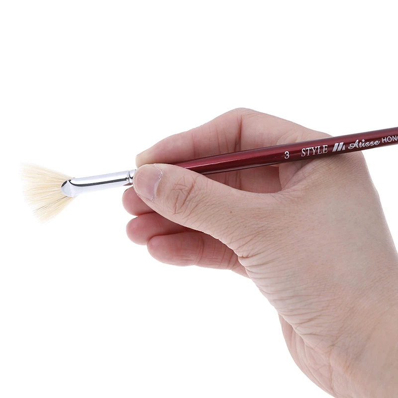 

1pc/6pcs Red Pen Holder Paint Brush Different Size Fan Brushes Watercolor/Oil Painting Gouache Drawing School Office Supply