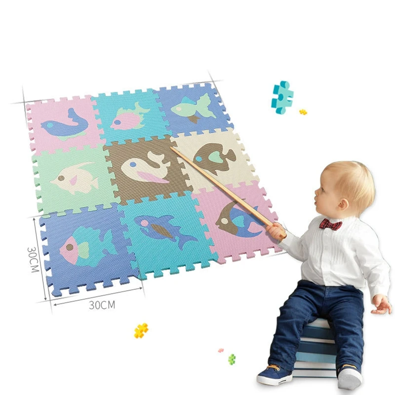 

25 Pcs EVA Foam Puzzle Mats Baby Play Mat with Fence Interlocking Foam Floor Tiles Kids Puzzle Mat Baby Crawling Mat