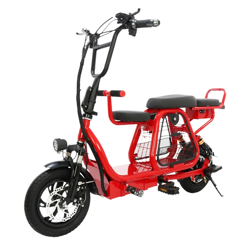 3-seater electric bicycle mini folding two wheeled bike lithium battery adult male and female e | Спорт и развлечения