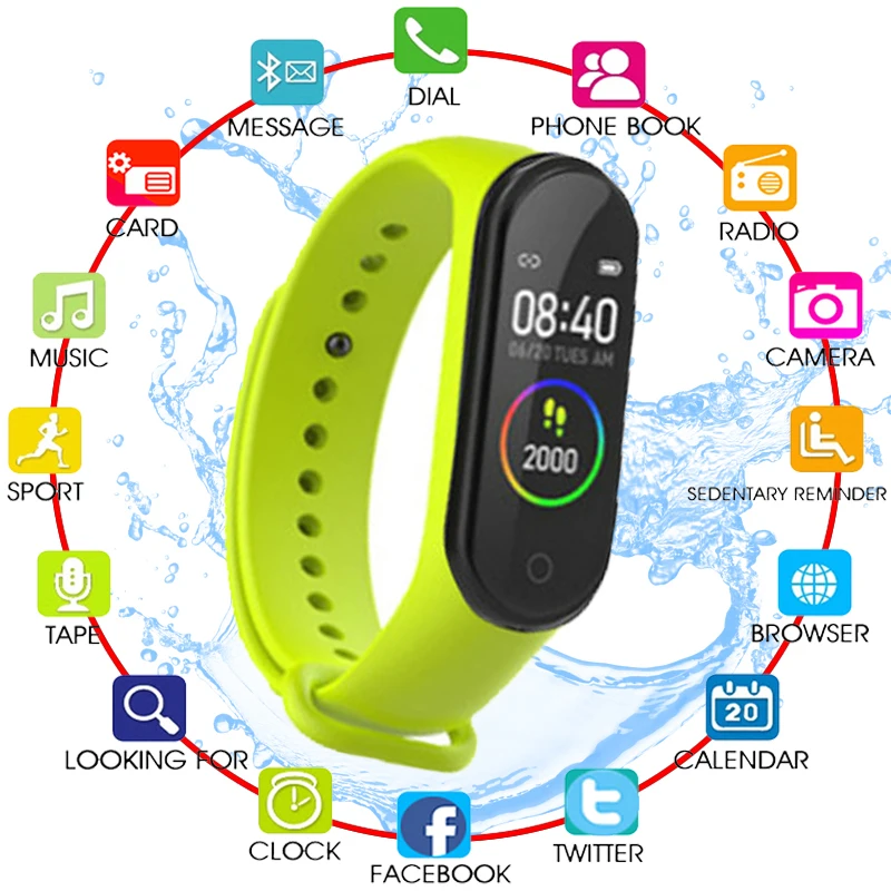 

M4 Smart Watchs Sport Wristbands For Women LED Screen Fitness Traker Bluetooth Waterproof Lady Watchs Sports Brand digital watch
