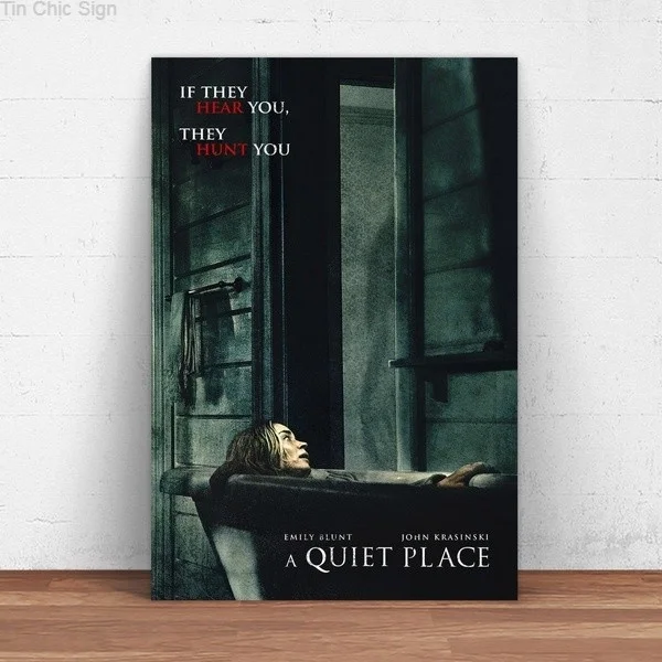 

Tin Chic Sign A Quiet Place 2018 Movie Metal Tin Sign Pin Up Metal Sign Metal Decor Wall Sign Wall Decor(20cmx30cm)