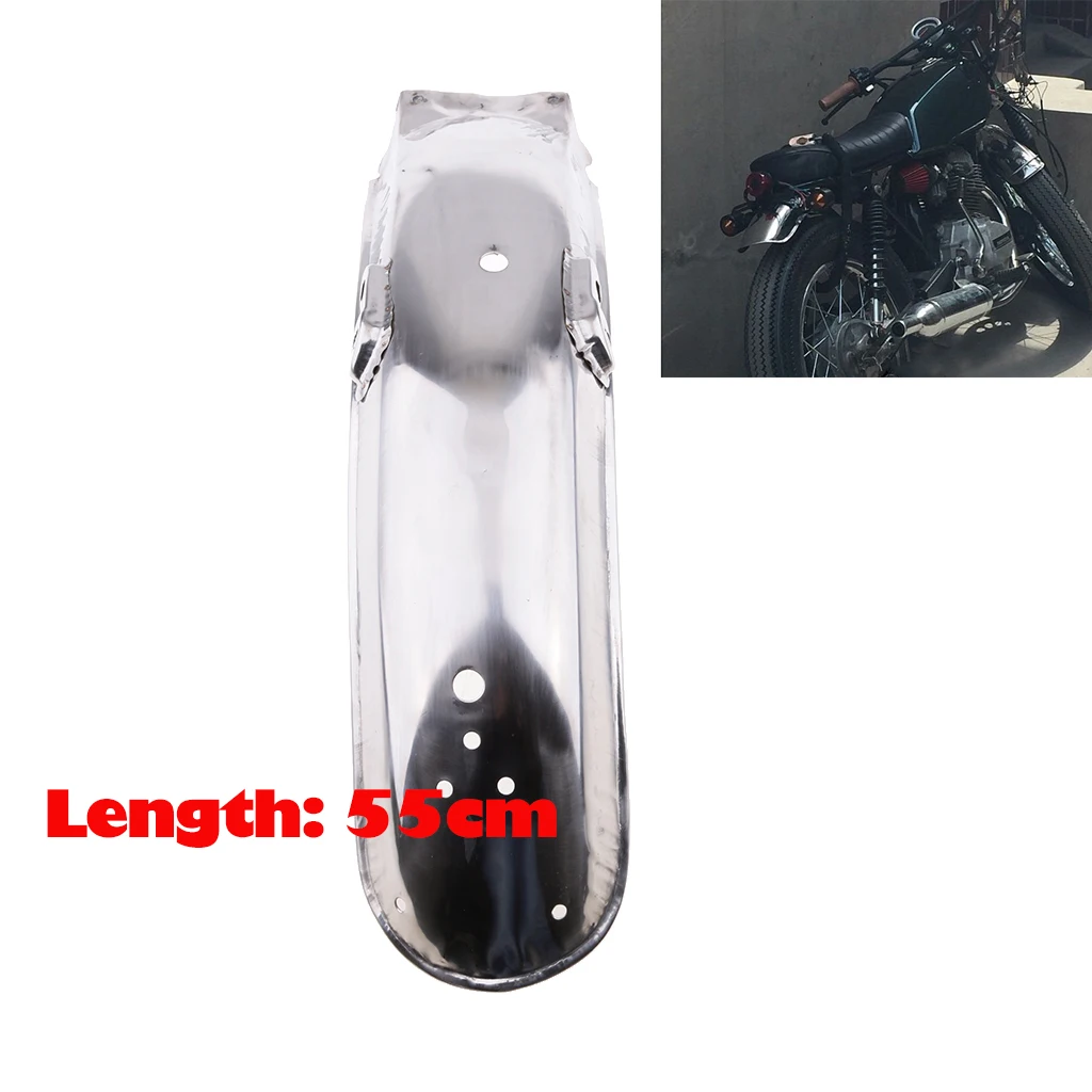 Короткое заднее крыло брызговик металлическая сталь для мотоцикла Honda CG125 (55 см) |