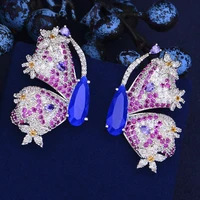 larrauri cute wedding engagement stud earrings jewelry trendy crystal butterfly earring for women girl party accessories 2019