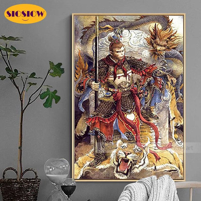 Алмазная 5d картина сделай сам Sun Wukong полноразмерная мозаика вышивка иконы