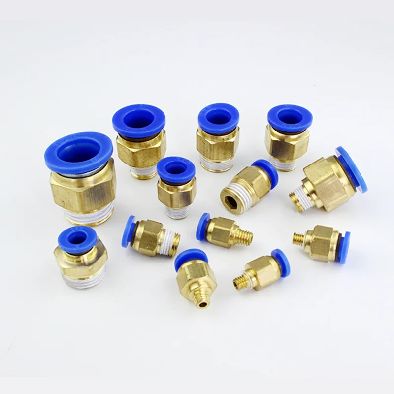 

1pcs PC 4MM-14mm Pneumatic Quick Connector Hose Tube Air Fitting BSPT Male Thread Pipe Coupler 1/4" 1/8" 3/8" 1/2"