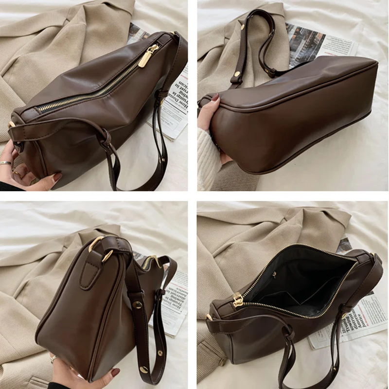 

Large Capacity Soft PU Leather Shoudler Crossbody Bags for Women 2021 New Pillow Ladies Messenger Bags Casual Totes Female Purse