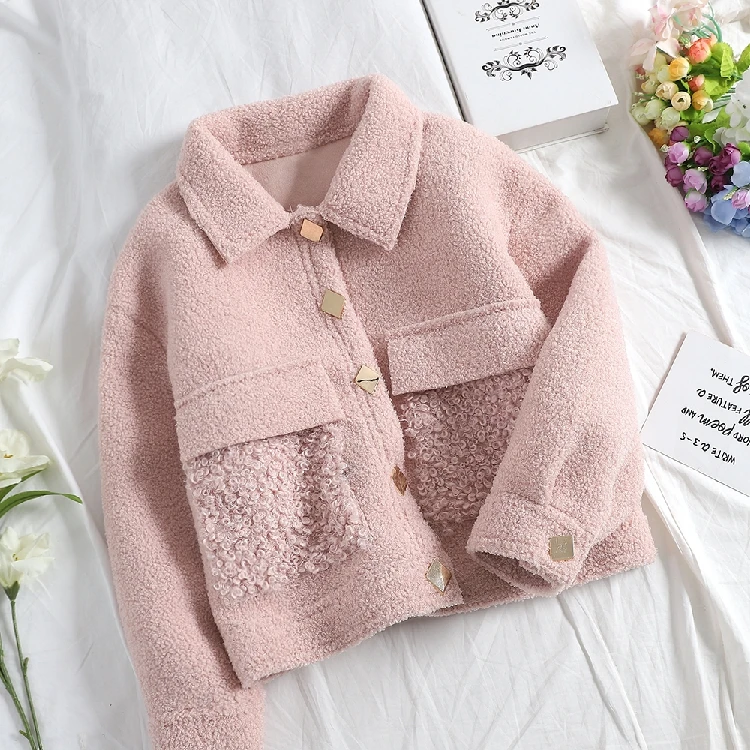 Зимнее женское пальто из овечьей шерсти новинка 2019 Корейская свободная и овечья