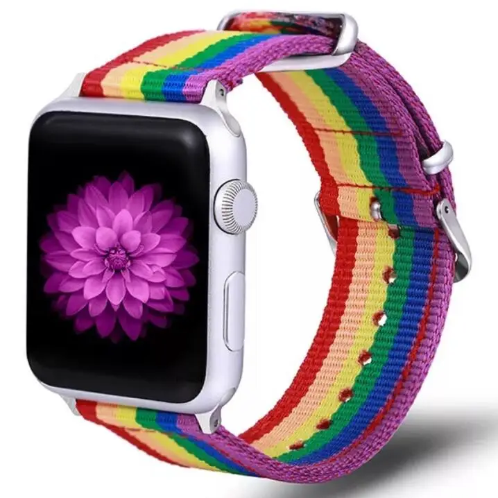 Высококачественный нейлоновый ремешок для Apple Watch 40 мм 44 iwatch 5 4 3 2 1 38 42 мм|Ремешки