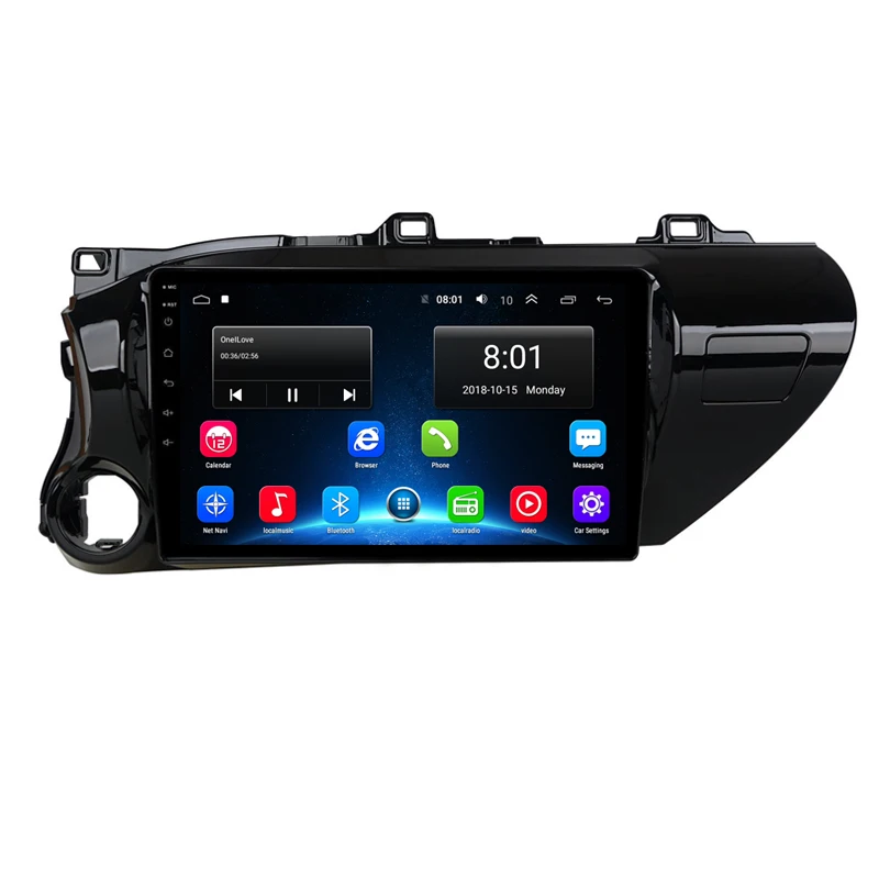 10," четырехъядерный Android 9,1 автомобильный DVD gps для TOYOTA Hilux Мультимедиа Навигация Радио Стерео головное устройство bluetooth wifi