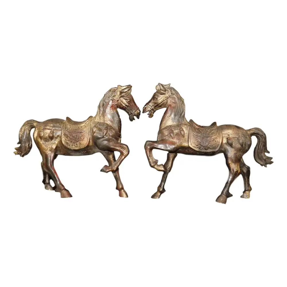 

LaoJunLu, пара коллекций старых латунных шин, украшения в виде лошадей зодиака, имитация античной бронзы, коллекция шедевров