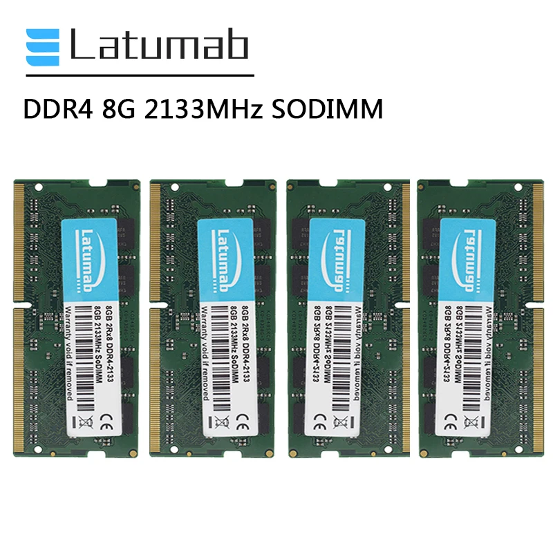 

Latumab DDR4 8 Гб 16 Гб 2133 МГц ОЗУ 260 контактов память для ноутбука PC4-17000 SODIMM 1,2 в Memoria RAM DDR4 модуль памяти для ноутбука