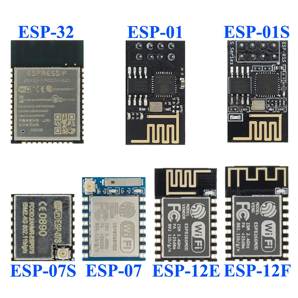 10 шт. ESP8266 ESP-01 ESP-01S ESP-07 ESP-12E ESP-12F ESP-32 серийный WI-FI беспроводной модульный беспроводной приемник 2,4 г