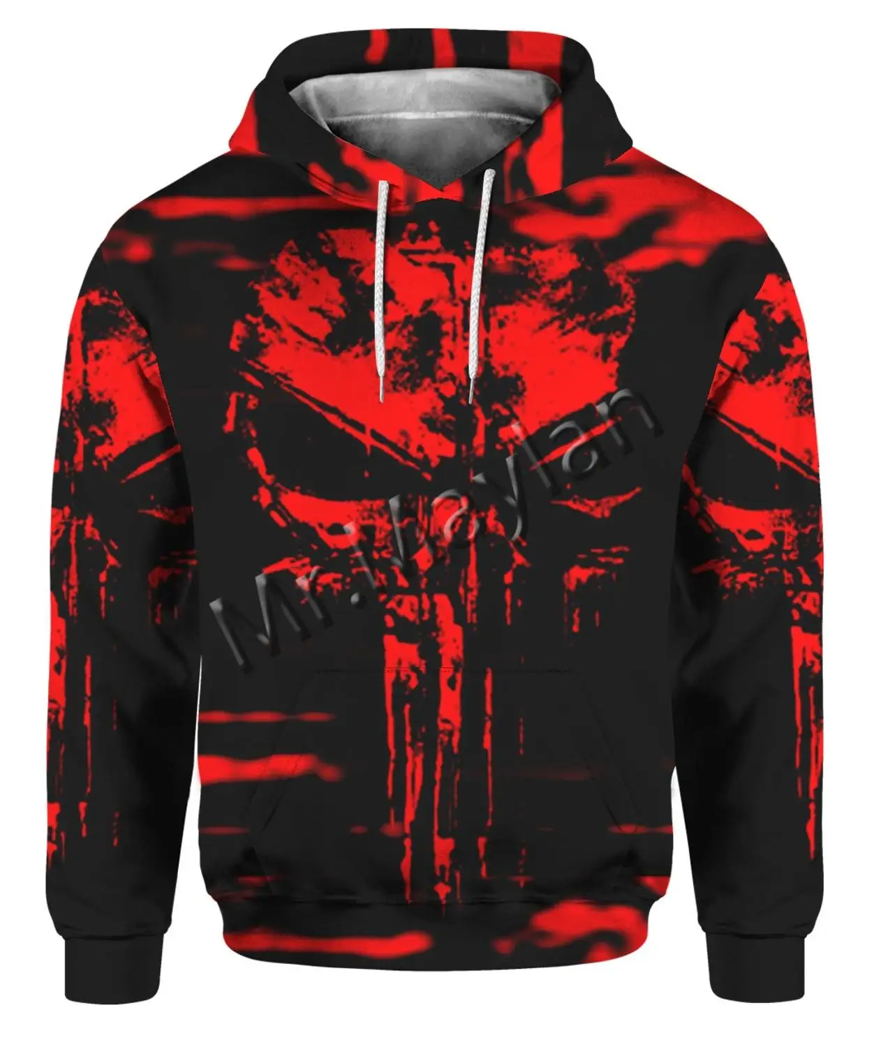 Fashion Skulls Red Men's Sportswear 3D Print Hero you Wanted Monster You Needed Casual Streetwear Hoodies / Zipper / Sweatshirts