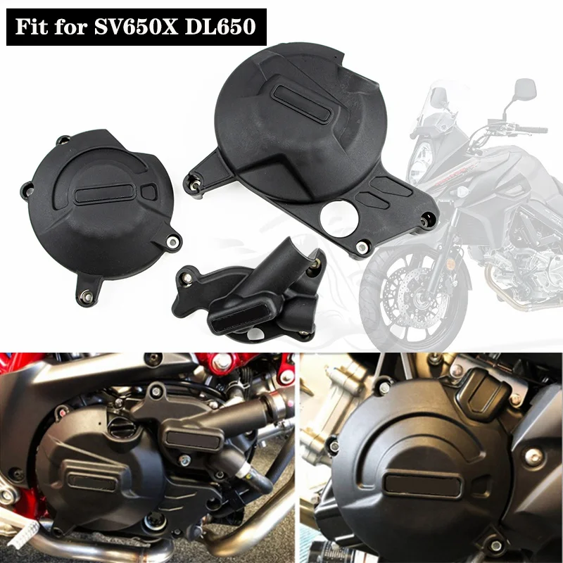 

Для Suzuki 2015 - 2023 SV650 SV650X DL650 V-STROM 650 Защитная крышка двигателя мотоцикла задняя ползунок защита от удара DL 650