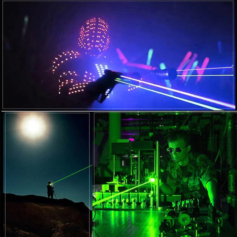 

532nm High-Power Green Laser 303 Indicator Ultra-Long Radiation Distance Laser Indicator 18650 Battery + Charger Combination