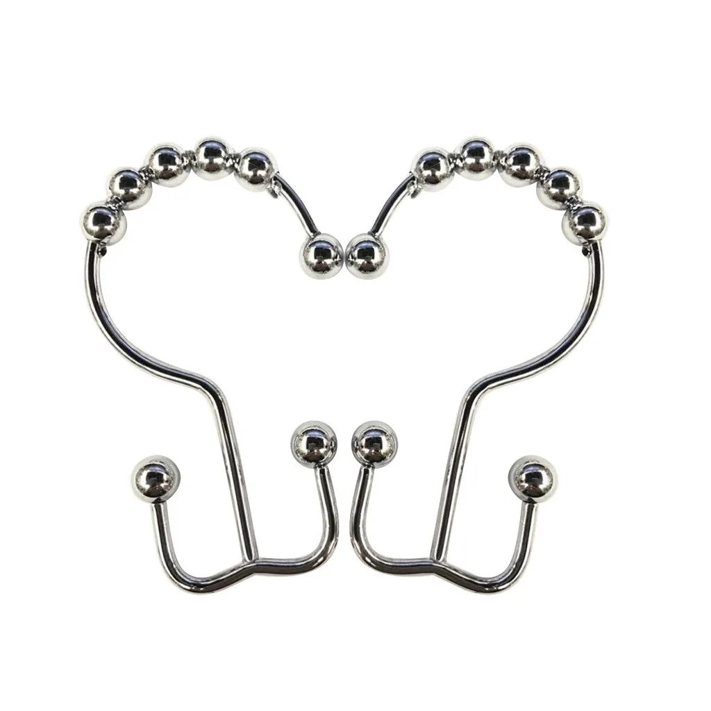 10 шт. крючки для ванной роллер ванны занавески душа s скользящие кольца