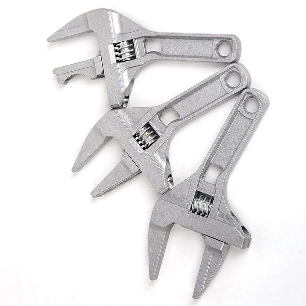 Регулируемый гаечный ключ из алюминиевого сплава большой открывающийся для