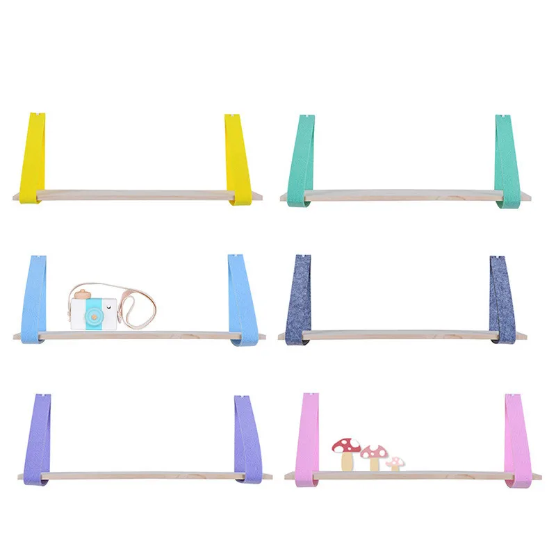 Деревянная вешалка для хранения из войлочной ткани скандинавский стиль Ins