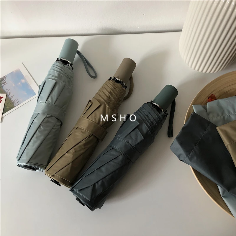 

Portable Parasol Umbrella Folding Strong Sun Protection Umbrella Uv Rain Women Lightweight Paraguas Hombre Rain Gear AB50UB