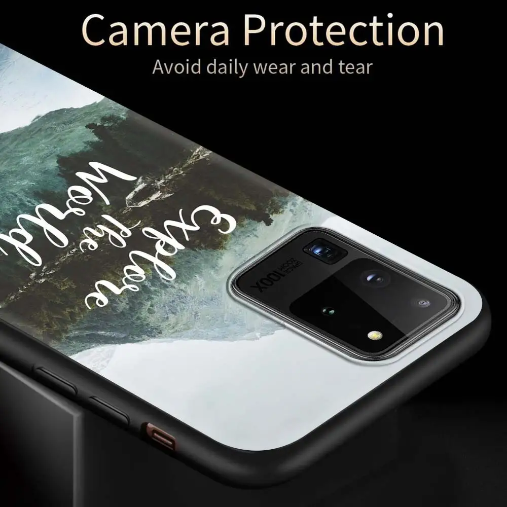 

Mountain Sea Beach Travel Silicone Case Funda For Samsung Galaxy S20 FE S21 S20 Ultra 5G S10e S10 S8 S9 Plus S7 Cover Coque Capa