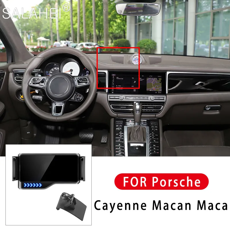 Supporto per telefono cellulare per Porsche Cayenne Macan Maca 2014-2020 supporto per telefono con regolazione interna del cruscotto