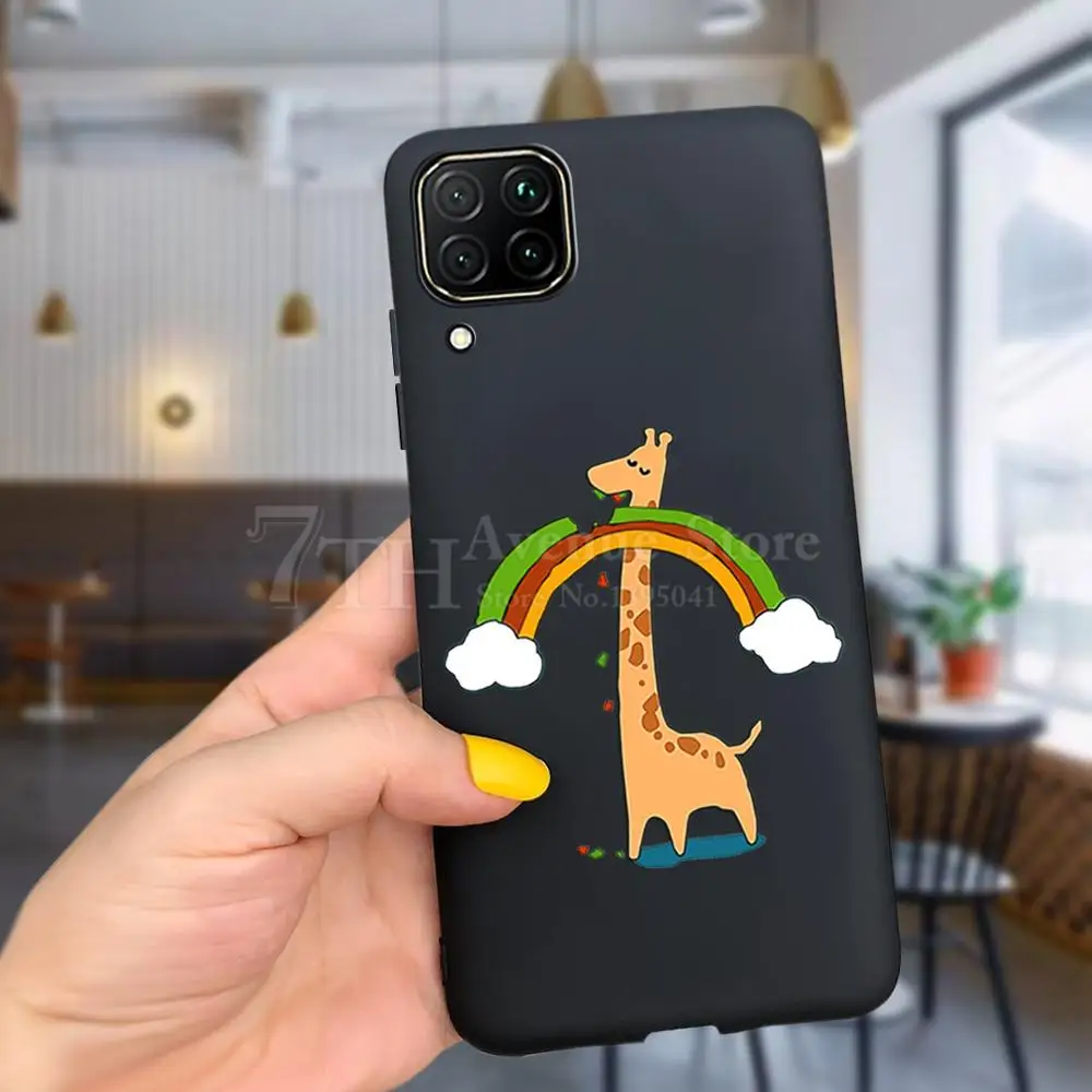 Lovely Cactus Phone Case For Huawei P40 Lite P40Lite E Soft Silicone Cover P 40 Black Color Cases | Мобильные телефоны и