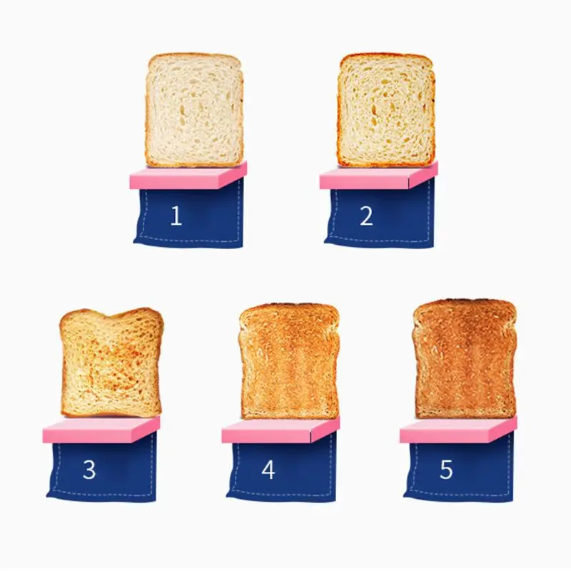 

2 Slic-es Stainless Steel Automatic Toaster Quick Heating Bread Kitchen Home Breakfast Maker 5 Levels U1JE