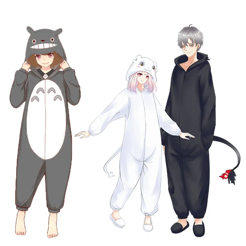 Как приручить дракона Тоторо Монокума комбинезон для косплея флисовый легкий