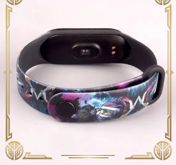 Браслет на запястье для Xiaomi Mi Band 5 6 силиконовый браслет с изображением лисы -