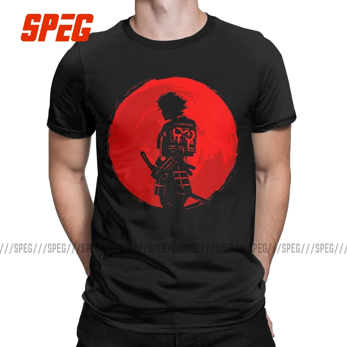 Мужские хлопковые Забавные футболки Samurai Champloo Manga футболка с круглым вырезом и