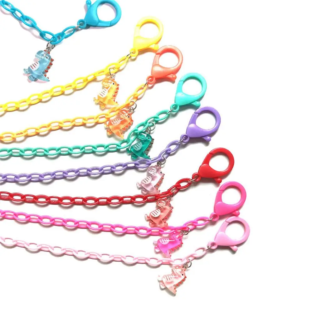 

Candy Color Dinosaur Sunglasses Lanyards Face Cover Necklace Holders Anti-lost Reading Glasses Hanging Neck Rope Strap