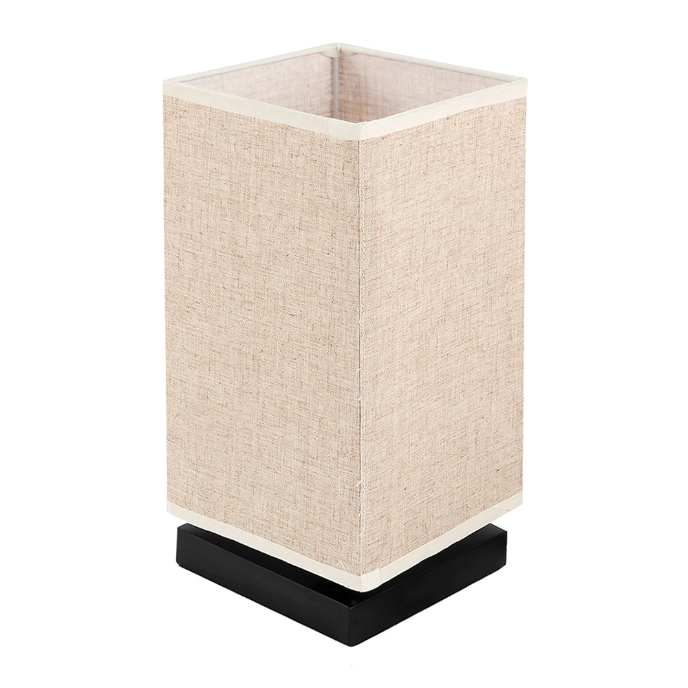 Светодиодный настольный светильник льняная лампа из цельного дерева для спальни