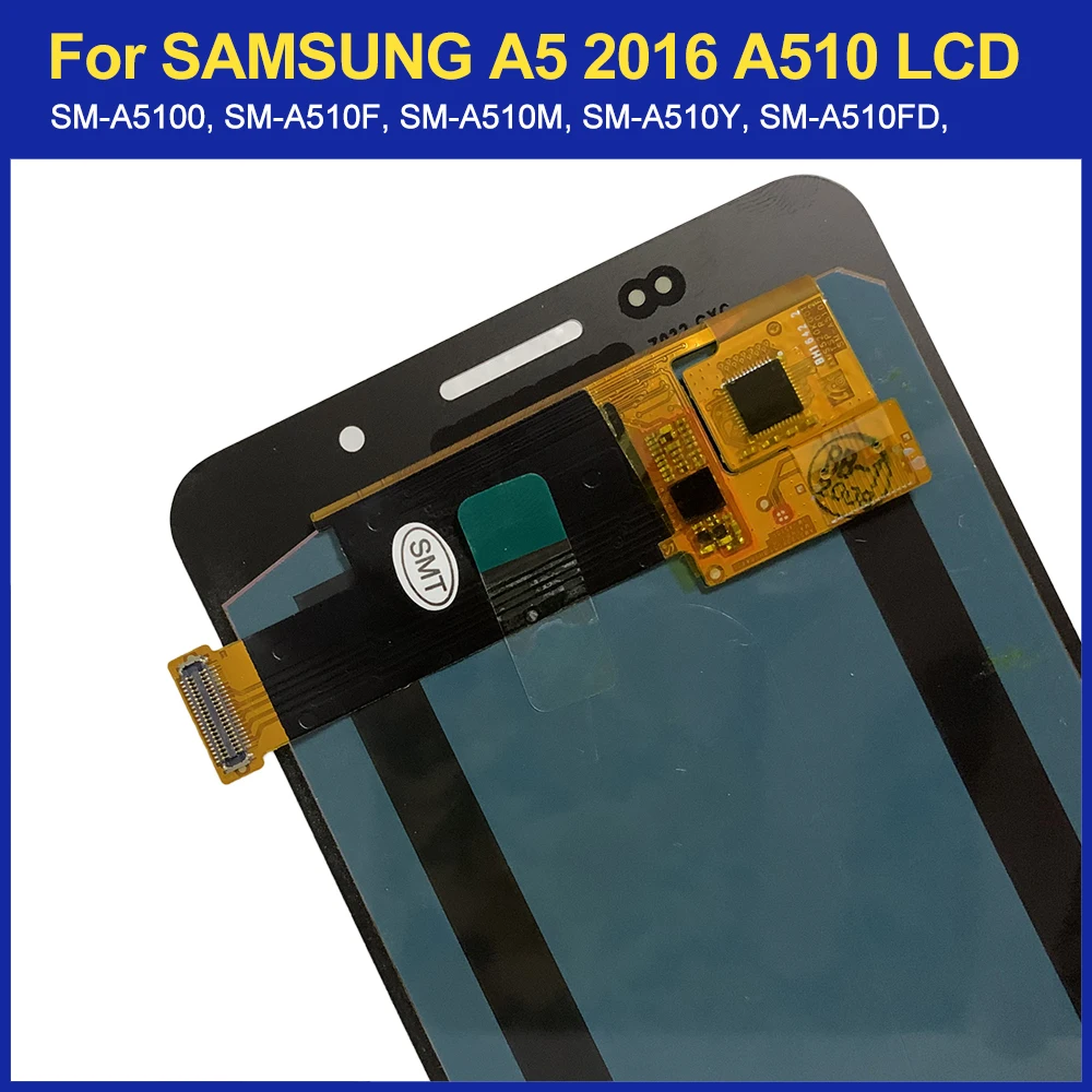 Оригинальный Super AMOLED ЖК-дисплей 5 2 дюйма для Samsung Galaxy A5 2016 A510F A510M A510FD A510 с сенсорным