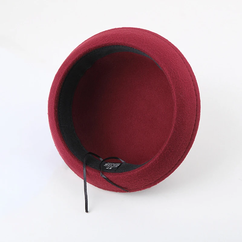 Женские шляпы Fedoras, Осень-зима, модная теплая шерстяная фетровая Ретро винтажная Кепка с животными, не деформированная Кепка Fedoras s для женщин