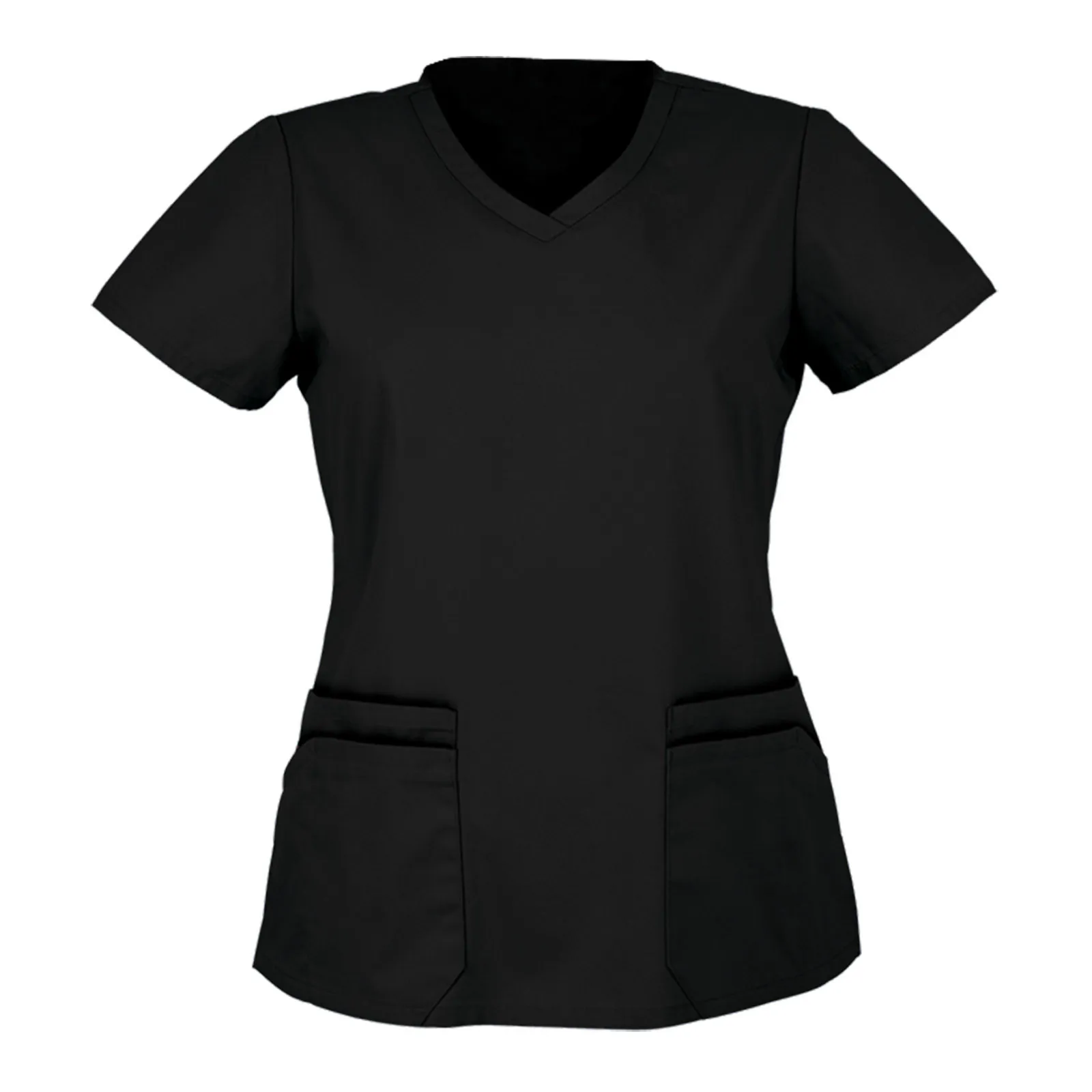 

Scrubs Women Uniform Solid Beauty Salon Nurse Uniform Lab coat Spa Pet Shop Work Clothes Overalls Short Sleeve V-neck Blouse J30
