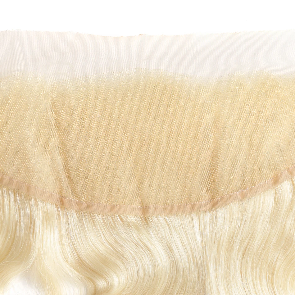 Волнистые перуанские человеческие волосы Remy с застежкой на сетке 13x4 613 светлые