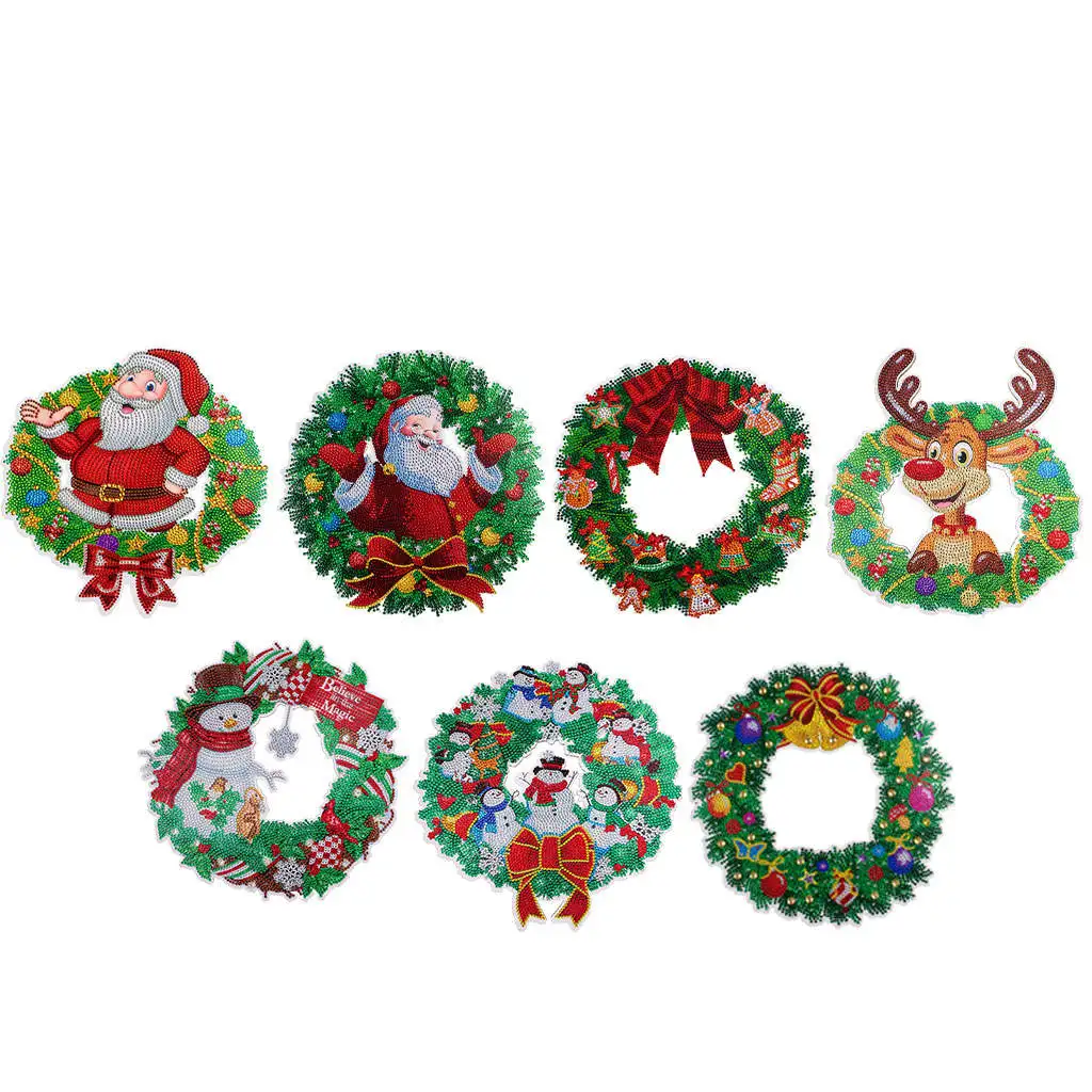 

5D DIY бриллиантовый рисунок Рождество венок ручной работы подарки для настенного декора