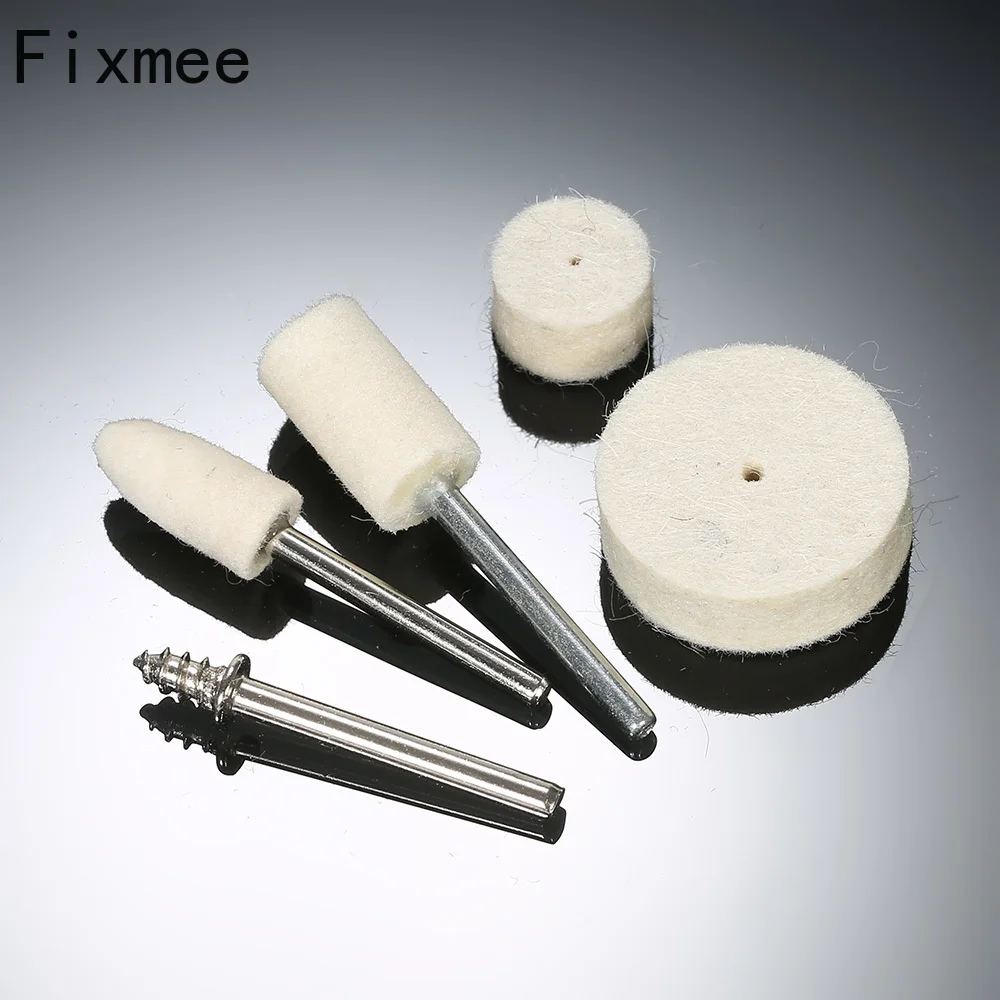 

129 Pcs Wool Felt Polishing Pad & Polishing Wheel Point & Mandrel Kit For Dremel