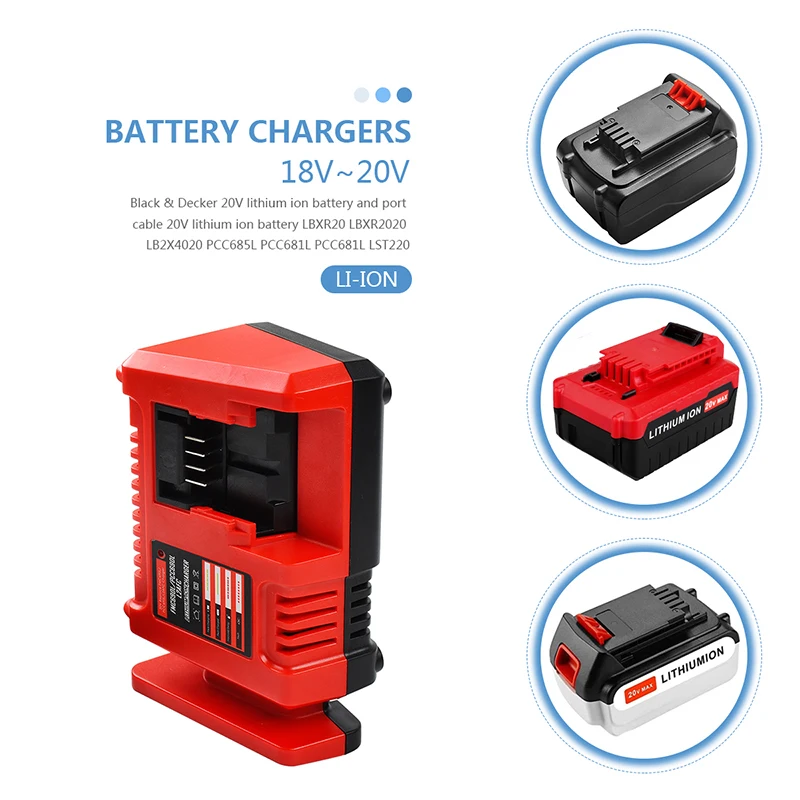 Аккумулятор + зарядное устройство LBXR20 6000 мАч для аккумулятора Black &amp Decker 20 в