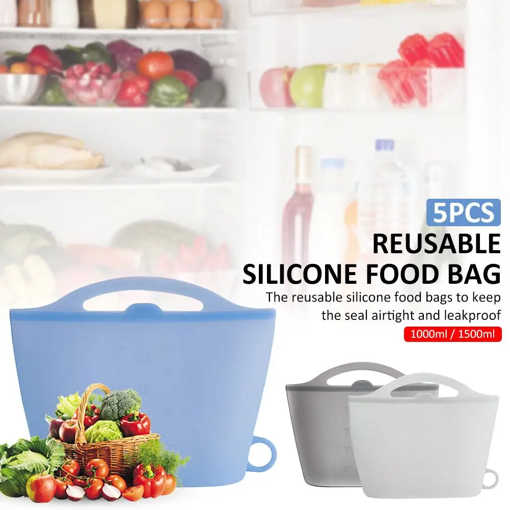 5 шт. силиконовые герметичные контейнеры для хранения пищевых продуктов | Дом и