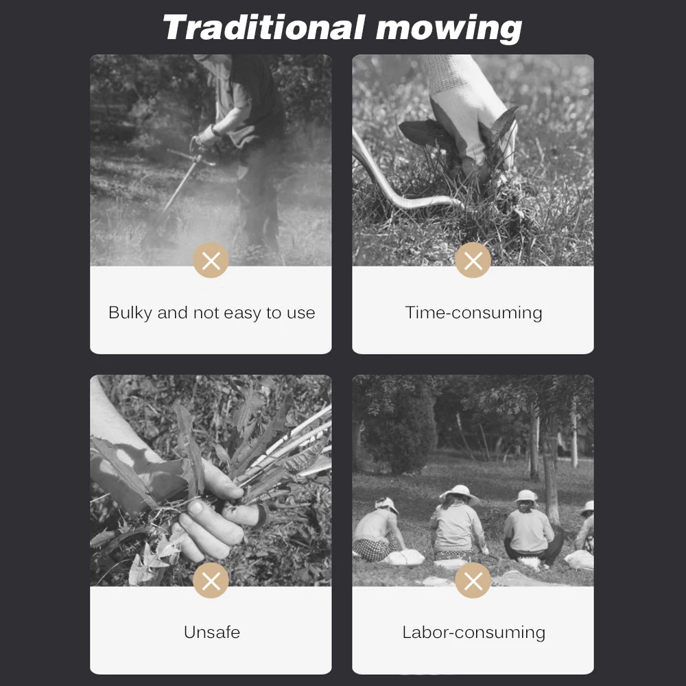 

Handheld Rechargeable Cordless Electric Lawn Mower Weed Eater Portable Lightweight Telescopic 13000 RPM Trimmer Mowing Machine