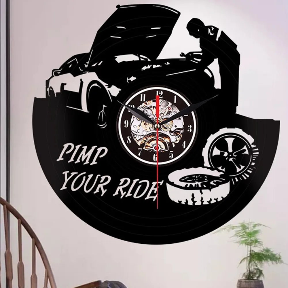 Настенные часы автомобильный магазин 3D украшение креативная Автомобильная