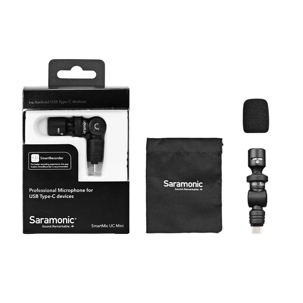 Конденсаторный микрофон Saramonic SmartMic UC Mini Plug &amp Play совместимый с устройствами iPad Pro