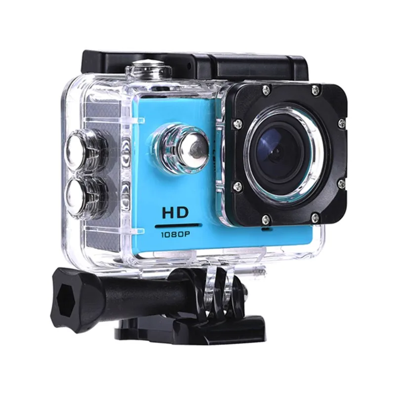 Blue Action Camera Go Pro Экшн-камера 1080P Ultra HD спортивная экшн-видеокамера s 140D Подводная Водонепроницаемая камера Автомобильная камера мини-камера - Цвет: Blue Action Camera