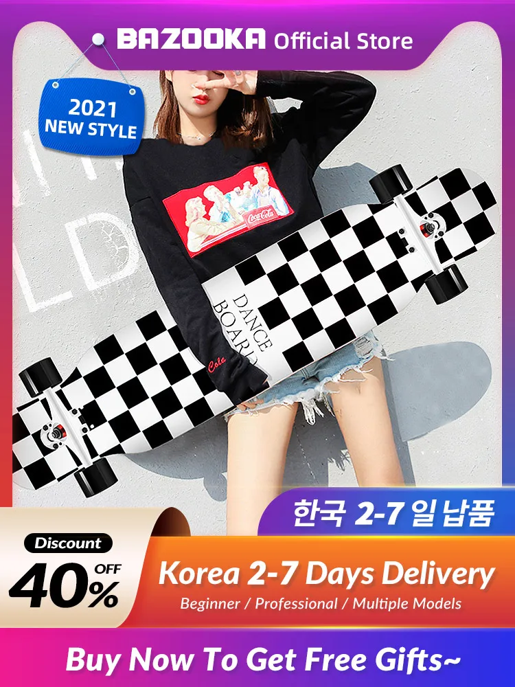 Скейтборд Базука лонгборд для начинающих взрослый российский кленовый