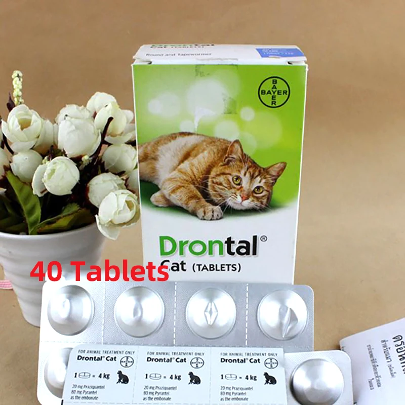 Bayer Drontal Plus для кошек 40 таблеток|Аксессуары собак| |