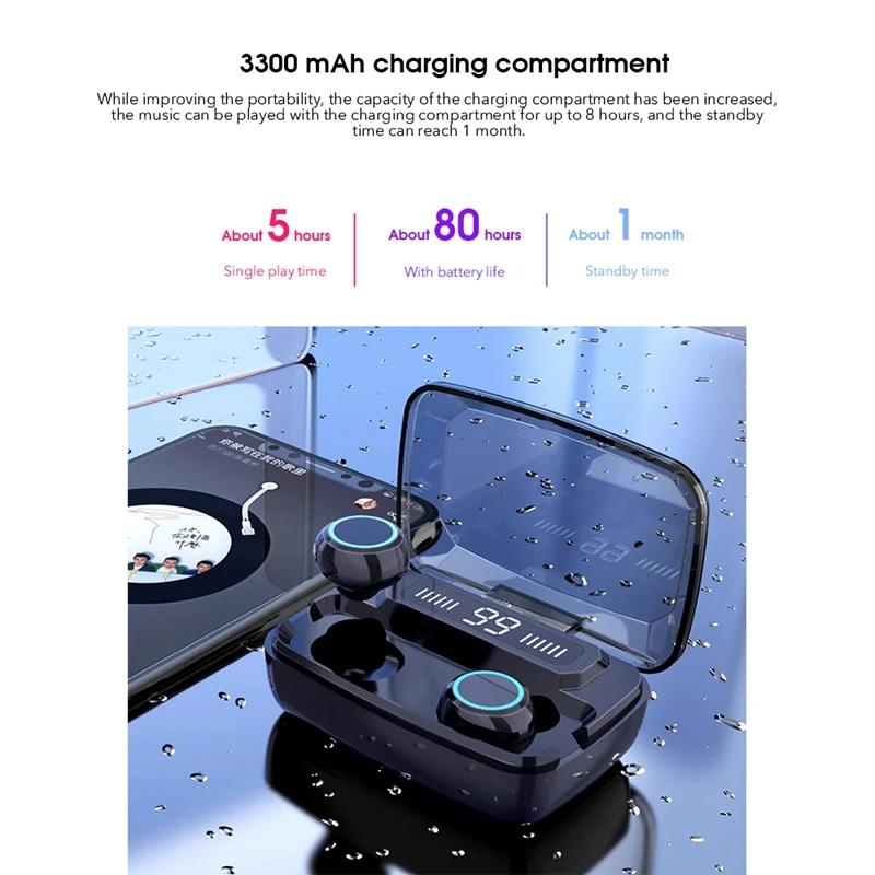 M11 наушники вкладыши TWS Bluetooth V5.0 Наушники Hi Fi 8D стерео музыкальные Noice отмена